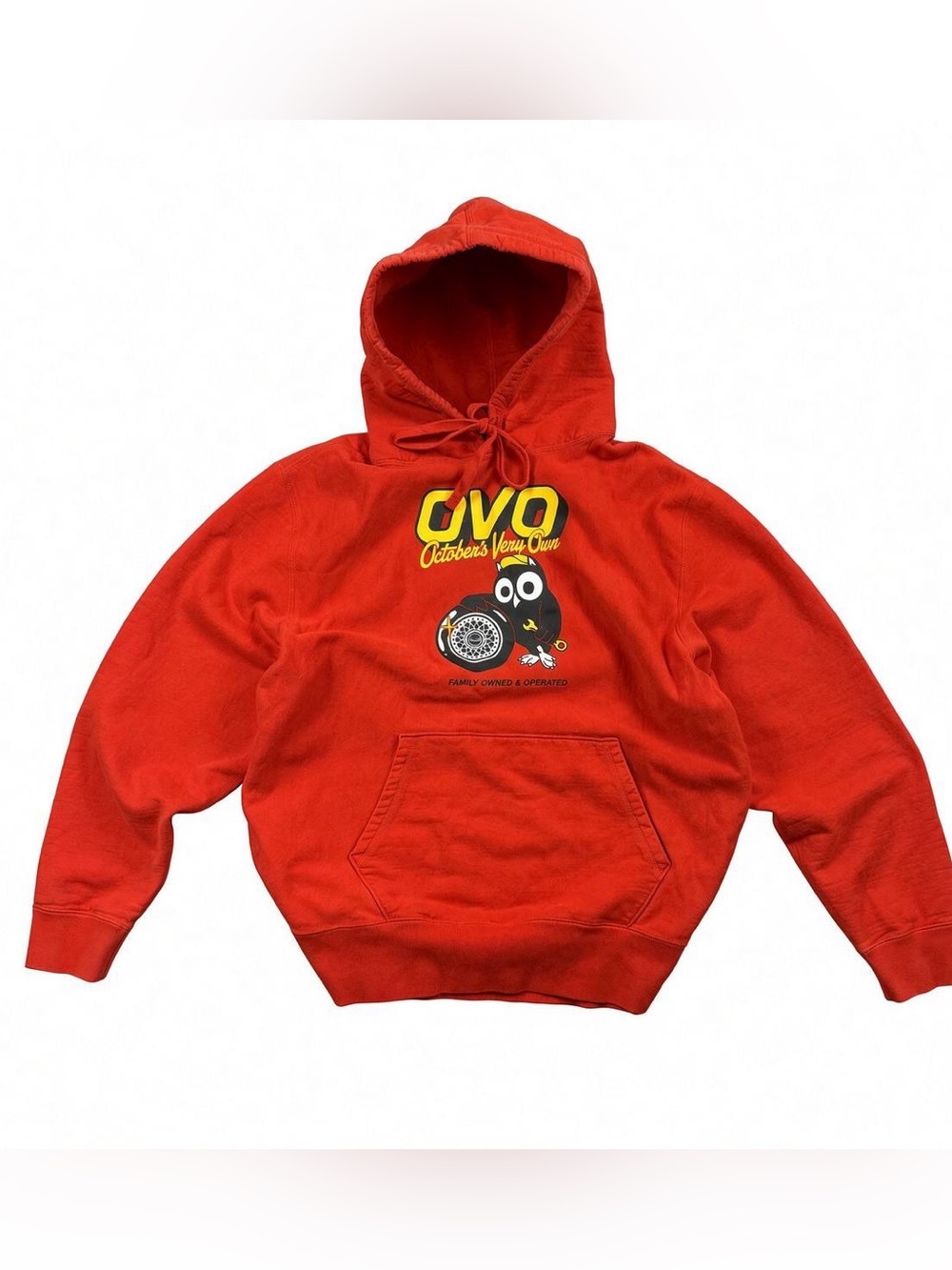 OVO Red Graphic Pullover Hoodie - Men's Sweater
